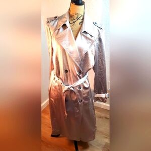 INC International Concepts Metallic Trench Coat